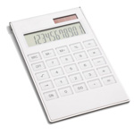 Taschenrechner SOBRAL, wei� - Werbeartikel