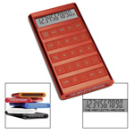 Taschenrechner MACHINE, rot - Werbeartikel