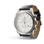 Armbanduhr CHRONO, weiß - Werbeartikel