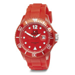 Armbanduhr LOLLICLOCK DATE, rot - Werbeartikel