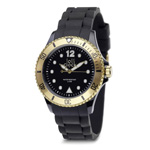 Armbanduhr LOLLICLOCK, schwarz-goldfarben - Werbeartikel