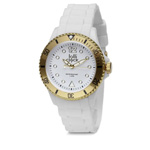 Armbanduhr LOLLICLOCK, wei�-goldfarben - Werbeartikel