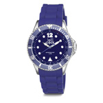 Armbanduhr LOLLICLOCK CHROME, blau - Werbeartikel