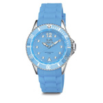 Armbanduhr LOLLICLOCK CHROME, hellblau - Werbeartikel