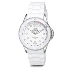 Armbanduhr LOLLICLOCK CHROME, wei� - Werbeartikel
