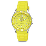 Armbanduhr LOLLICLOCK CHROME, gelb - Werbeartikel
