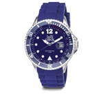 Armbanduhr LOLLICLOCK CHROME DATE, blau - Werbeartikel