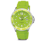 Armbanduhr LOLLICLOCK CHROME DATE, hellgrün - Werbeartikel