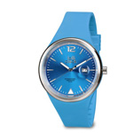 Armbanduhr LOLLICLOCK EVOLUTION DATE, hellblau - Werbeartikel