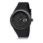 Armbanduhr LOLLICLOCK CRYSTAL, schwarz - Werbeartikel
