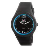 Armbanduhr LOLLICLOCK FRESH, schwarz-hellblau - Werbeartikel