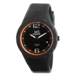 Armbanduhr LOLLICLOCK FRESH, schwarz-orange - Werbeartikel