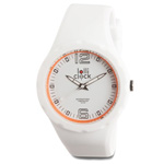 Armbanduhr LOLLICLOCK FRESH, wei�-orange - Werbeartikel