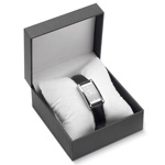 Verpackung f�r Armbanduhren, schwarz - Werbeartikel