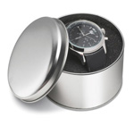 Verpackung f�r Armbanduhren, silber - Werbeartikel