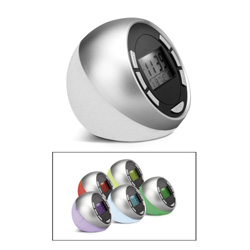 Wecker ANTWERP, silber - Werbeartikel