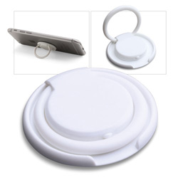Smartphone Ringst�nder ALCOY, wei� - Werbeartikel