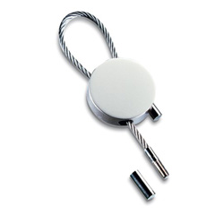 Schl�sselanh�nger CABLE MATT, silber - Werbeartikel
