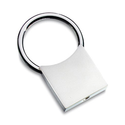 Schl�sselanh�nger CLASSIC LARGE, silber - Werbeartikel