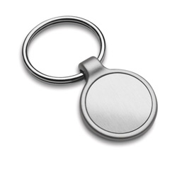 Schl�sselanh�nger IRUN ROUND, silber - Werbeartikel