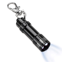 LED Schl�sselanh�nger SURESNES, schwarz - Werbeartikel