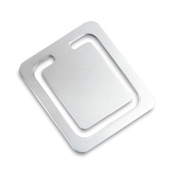 Lesezeichen FLAP, silber - Werbeartikel
