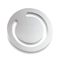 Lesezeichen FLAP, silber - Werbeartikel