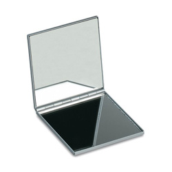 Taschenspiegel DOUBLE, silber - Werbeartikel