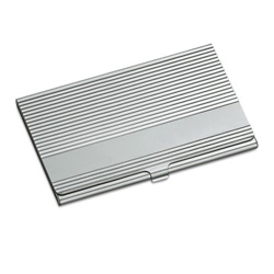 Visitenkartenbox QUAD, silber - Werbeartikel