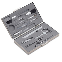 Reiseset f�r Damen TRAVELLER, silber - Werbeartikel