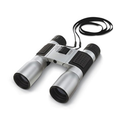 Fernglas DEN HAAG, silber-schwarz - Werbeartikel