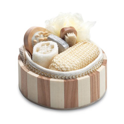 Wellnessset MERE ROUND, beige - Werbeartikel