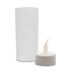 LED Kerze AMAY, transparent - Werbeartikel