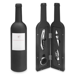 Weinset MILPITAS, matt-schwarz - Werbeartikel