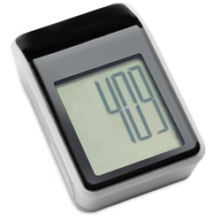 Pedometer LA OROTARA, schwarz-wei� - Werbeartikel