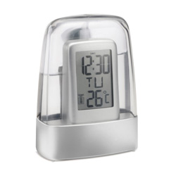 Wasserbetriebene Uhr CARPENTRAS, silber - Werbeartikel