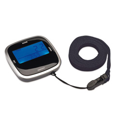 Pedometer PIOMBINO, silber-schwarz - Werbeartikel