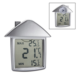 Thermometer LEAMINGTON, silber - Werbeartikel