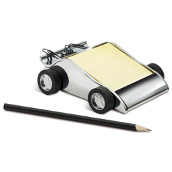 Notizzettelhalter mit Bleistift VIZELA, silber - Werbeartikel