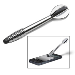 Eingabestift f�r Smartphones und Tabletcomputer POZNAN, silber - Werbeartikel