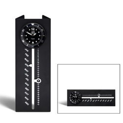 Uhr mit Kalender LOLLICLOCK CALENDAR, schwarz - Werbeartikel
