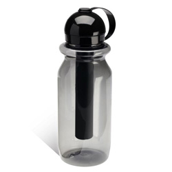Flasche WOOD, schwarz - Werbeartikel