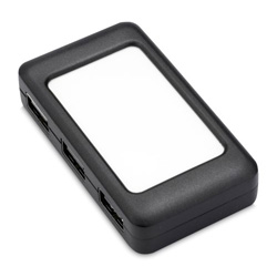 USB-Hub mit 4 Anschl�ssen USB HUB, schwarz - Werbeartikel