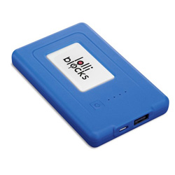 Ladeger�t TRAVEL BATTERY III 4600 mAh, blau - Werbeartikel