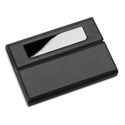 Visitenkartenbox LEMNIK, schwarz - Werbeartikel