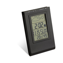 Wetterstation JASSY, schwarz - Werbeartikel