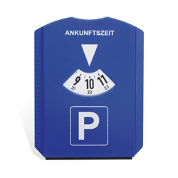 Parkscheibe DUNBAR, blau - Werbeartikel