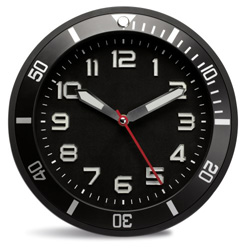 Wanduhr LOLLICLOCK CASORIA, schwarz - Werbeartikel