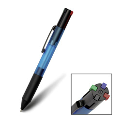 4-in-1 Stift CLIC CLAC CAEN, blau - Werbeartikel