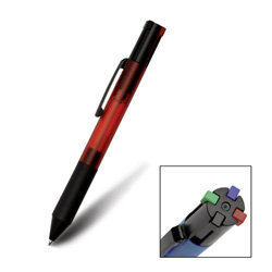 4-in-1 Stift CLIC CLAC CAEN, rot - Werbeartikel